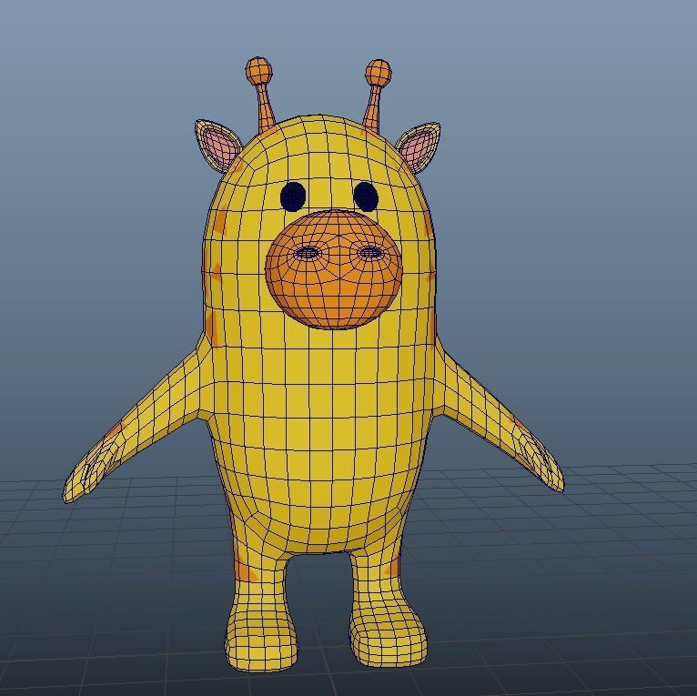 Giraffe Stylized Low-poly 3D model_25