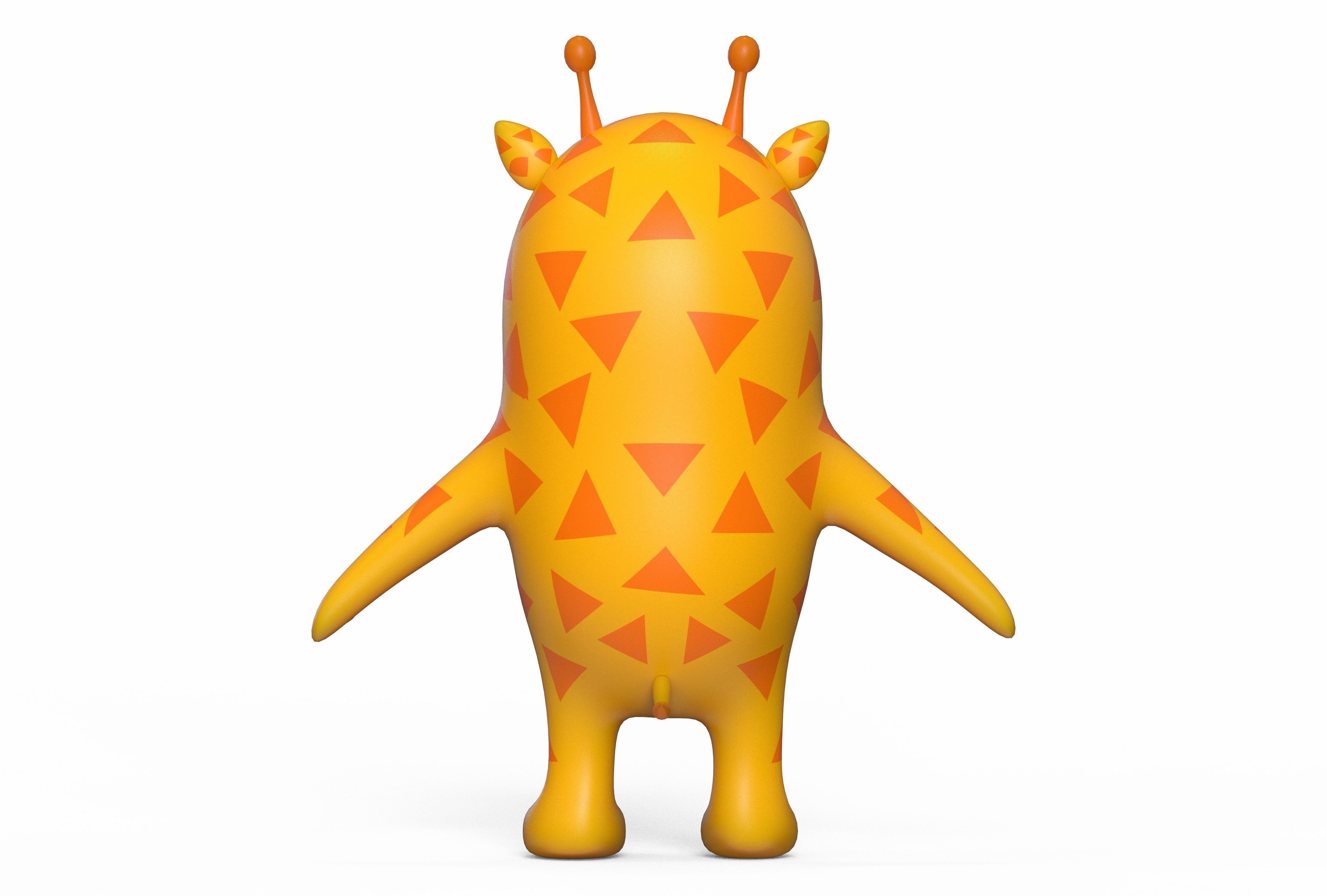 Giraffe Stylized Low-poly 3D model_30