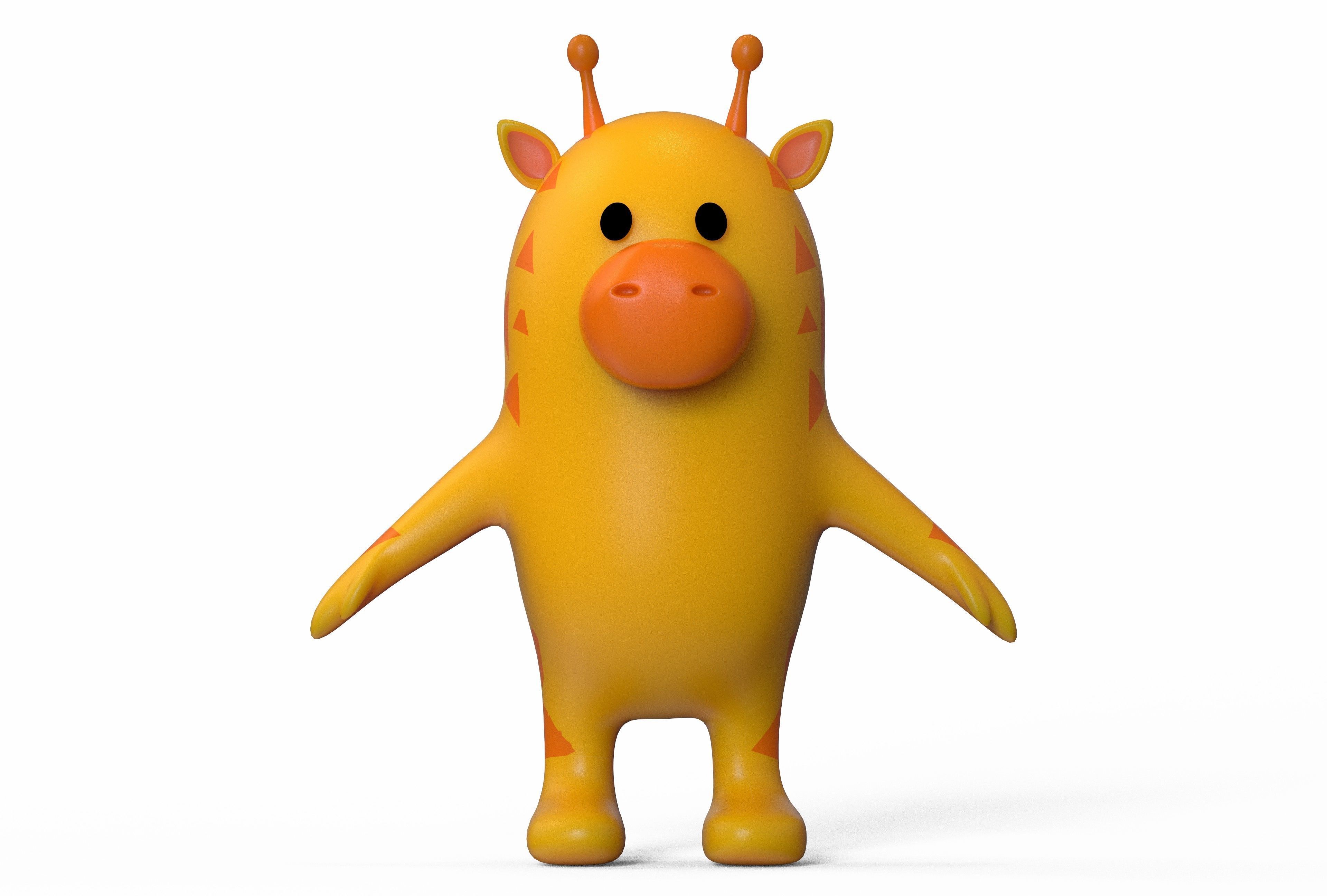 Giraffe Stylized Low-poly 3D model_4