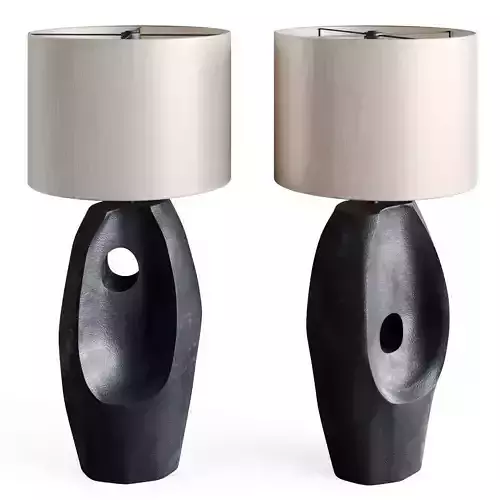 Primitive Black table lamp by Ralph Pucci 3D model