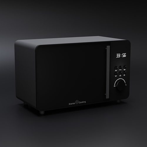 3D microwave 3D Model - Black Free 3D model