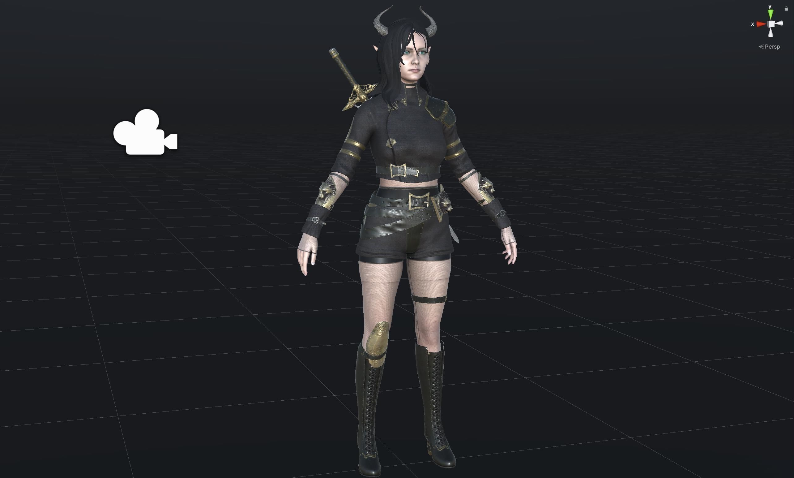 Elf Hunter Low-poly 3D model_45