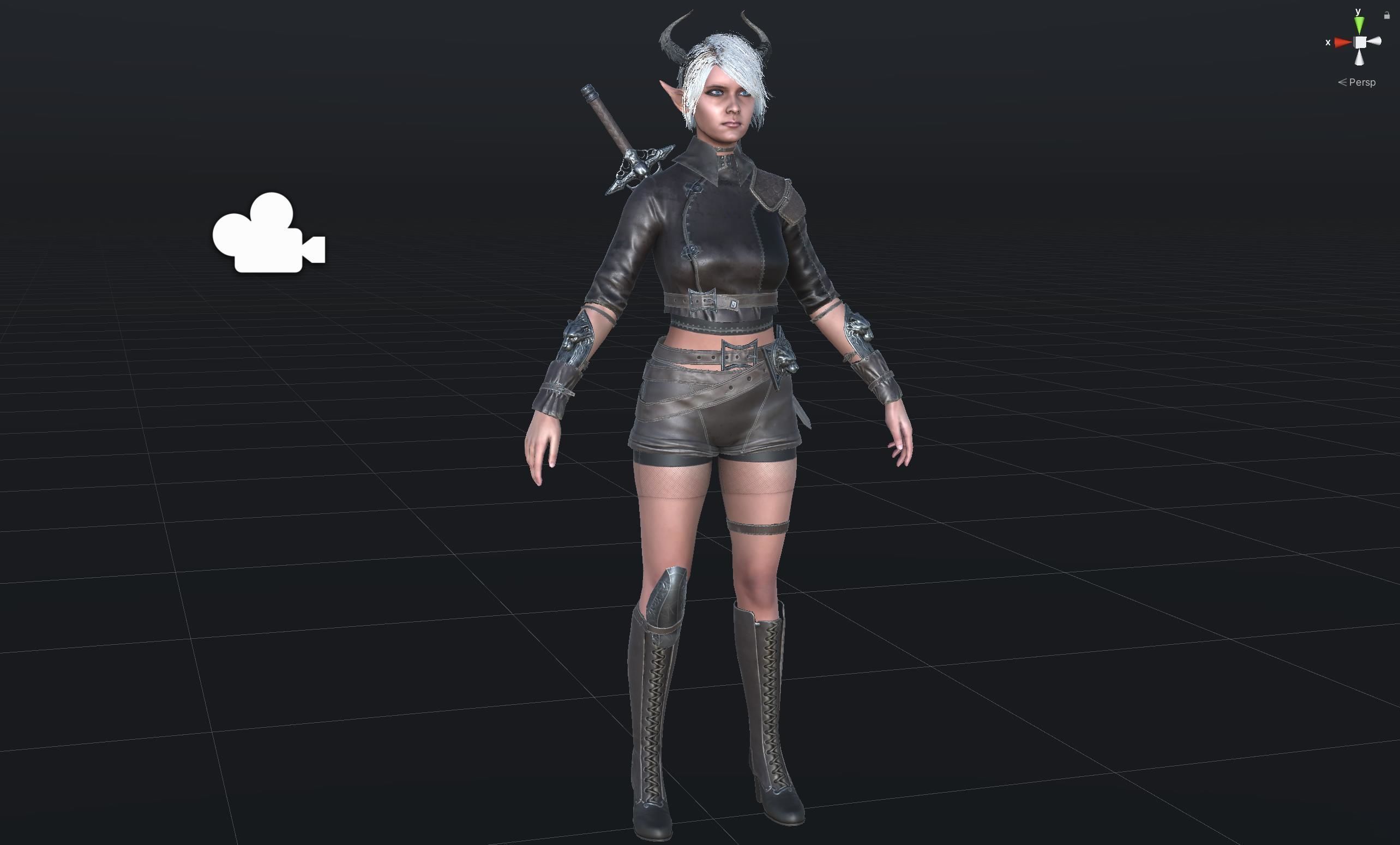 Elf Hunter Low-poly 3D model_44