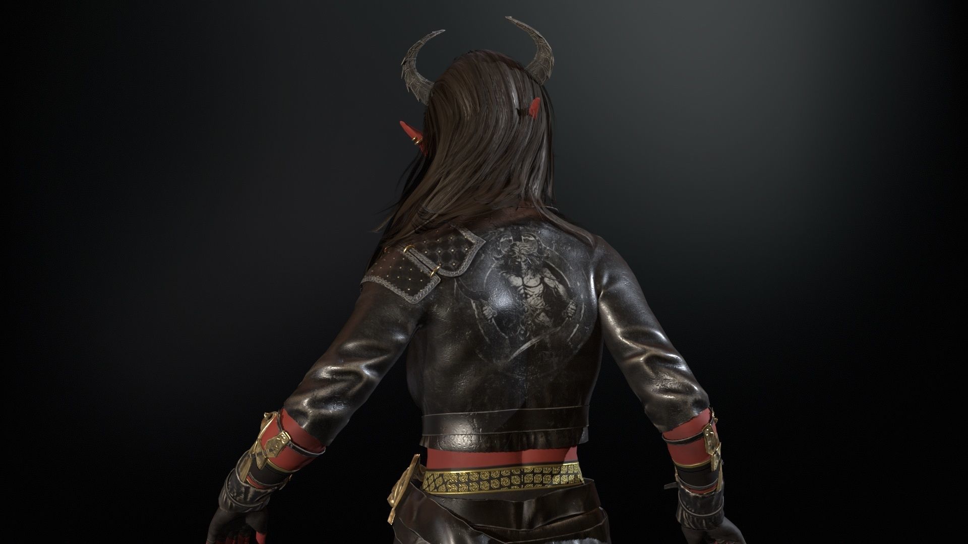 Elf Hunter Low-poly 3D model_33