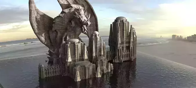 Desert Alien Monoliths Ruin mega structure 8