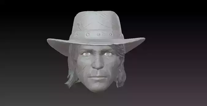 ONE6 Scale Head- John Marston- Red Dead Redemption 3D print model