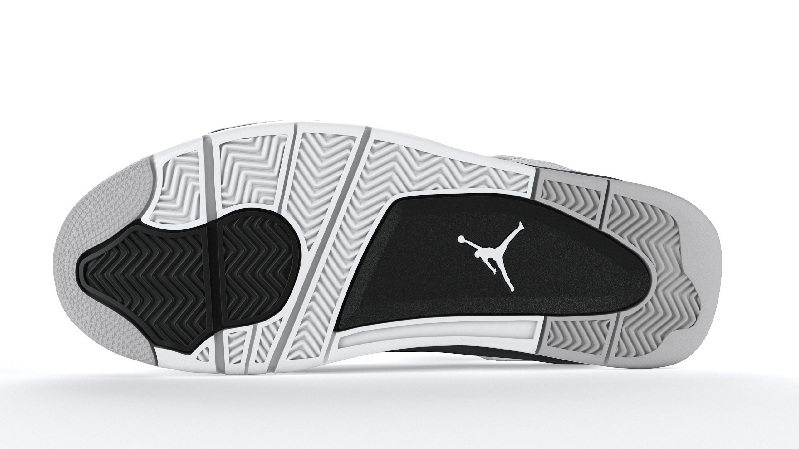 Jordan 4 Retro Military Black PBR 3D model_10