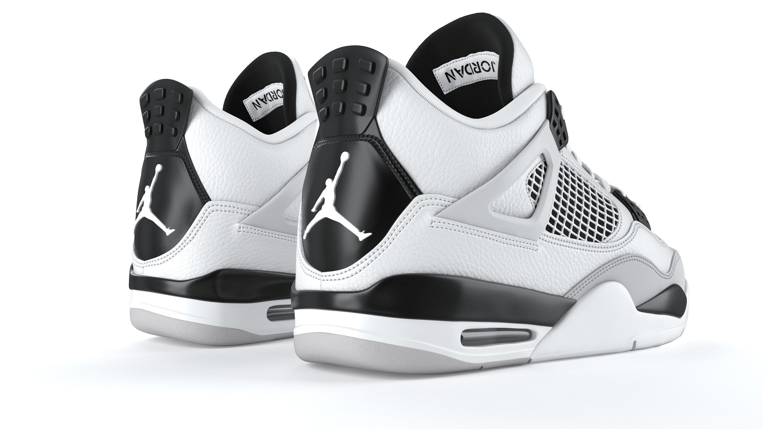 Jordan 4 Retro Military Black PBR 3D model_4