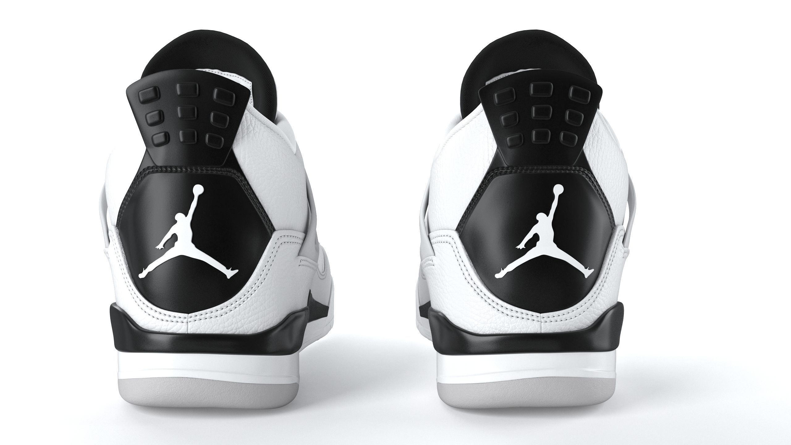 Jordan 4 Retro Military Black PBR 3D model_7