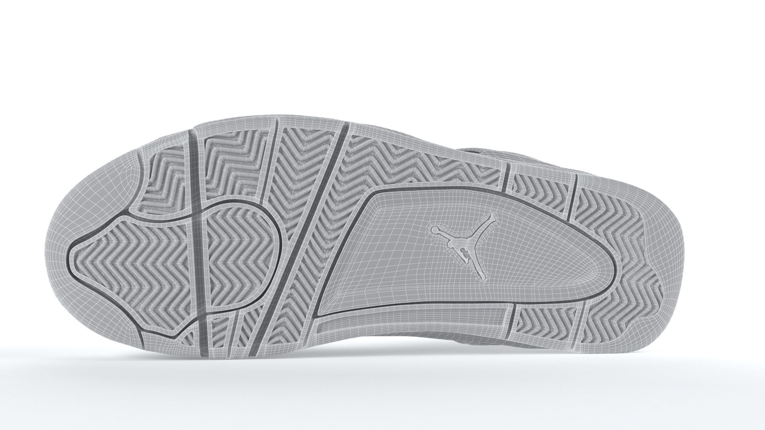 Jordan 4 Retro Military Black PBR 3D model_16