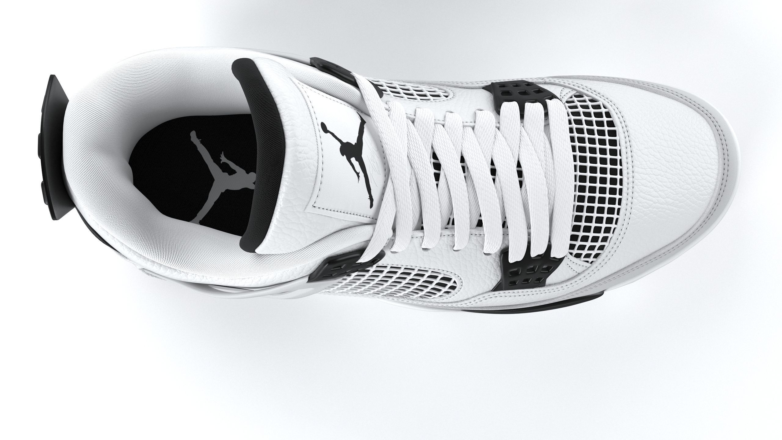 Jordan 4 Retro Military Black PBR 3D model_5