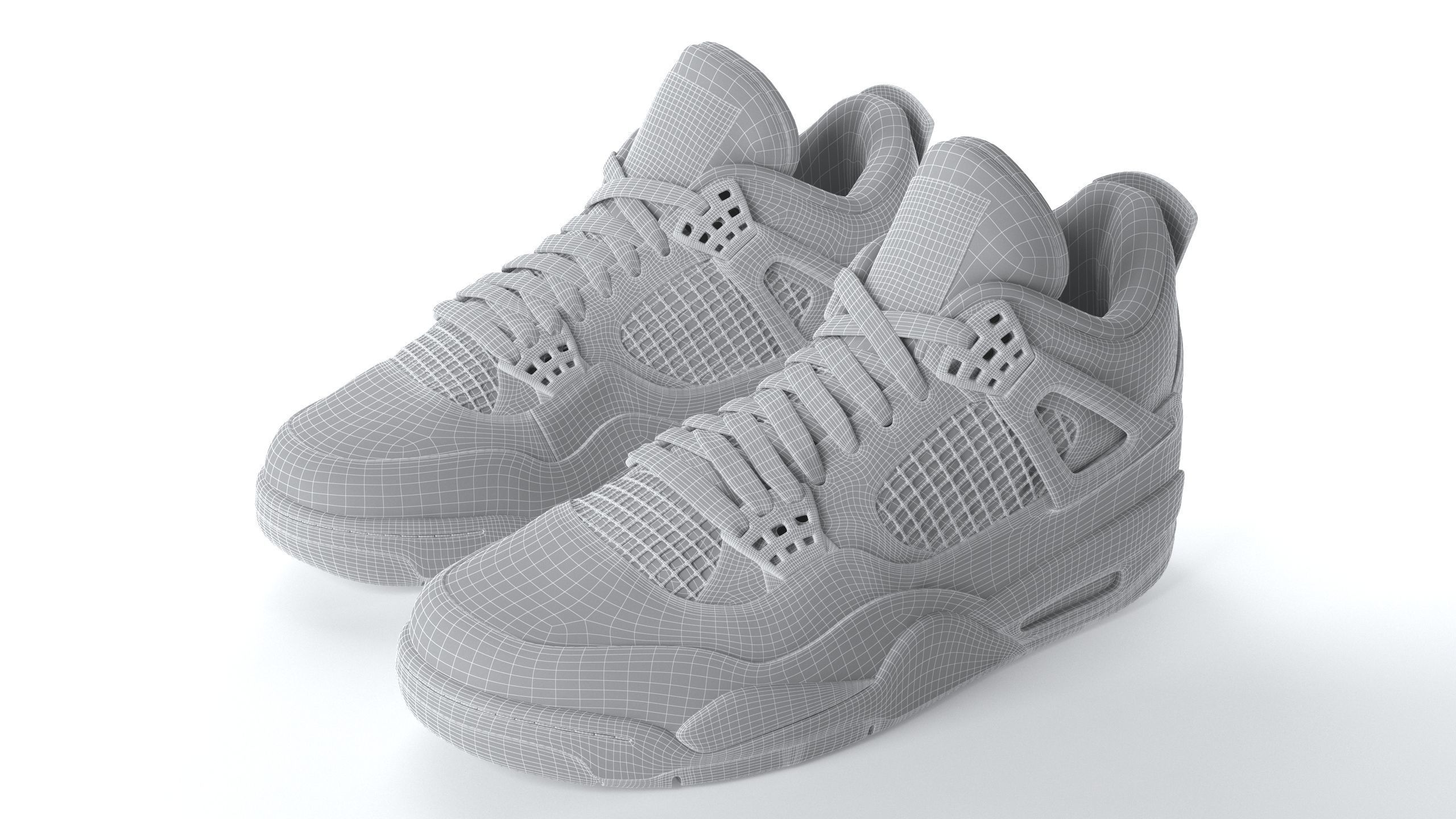 Jordan 4 Retro Military Black PBR 3D model_15