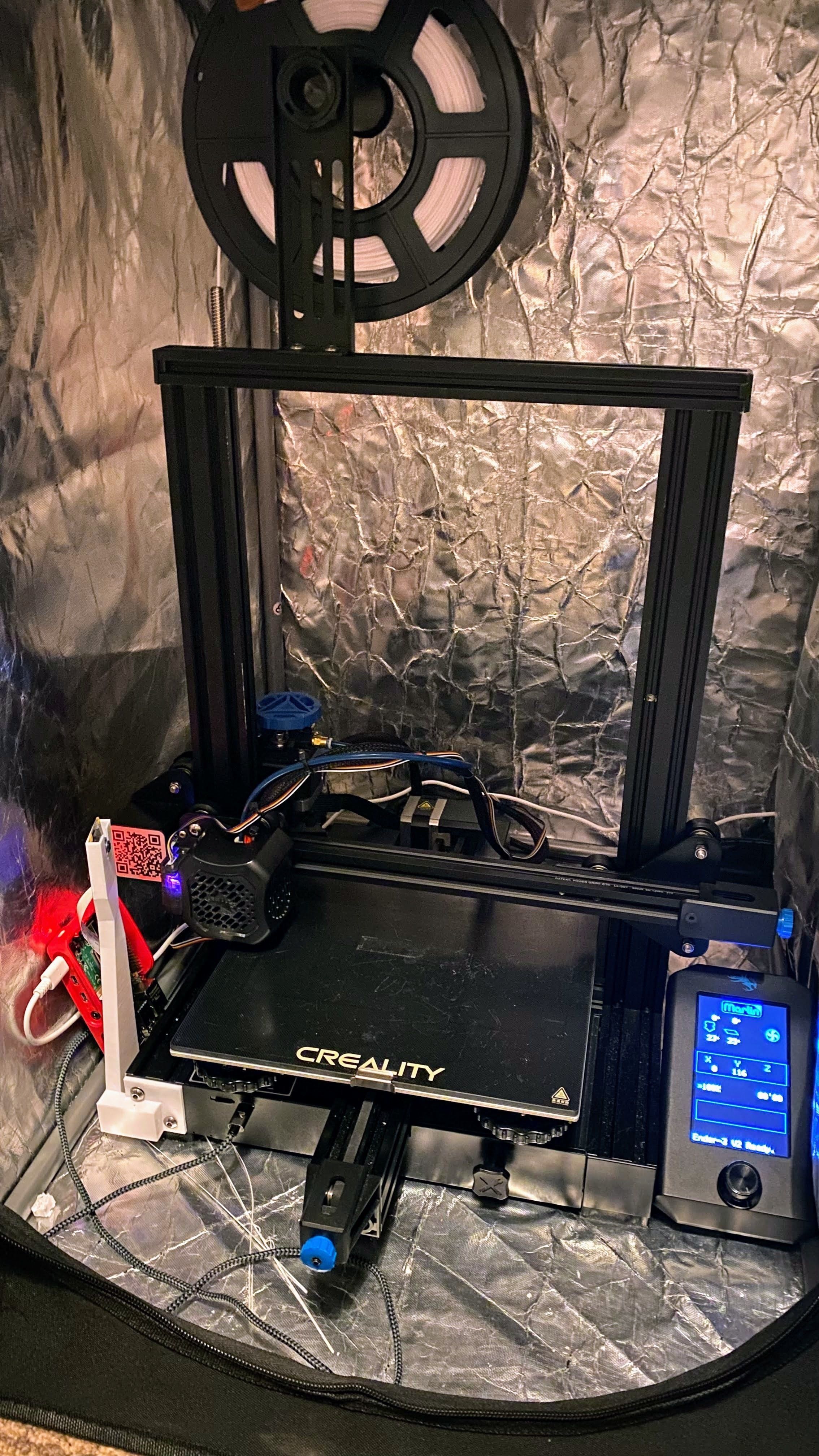 Raspberry Pi Camera Mount for Ender 3 - No Hardware Required 3D print model_1