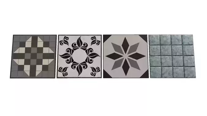 Tiles 3D Model Collection Low-poly 3D model