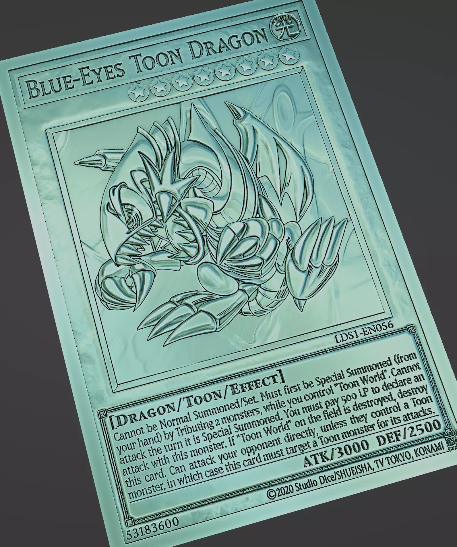 blue-eyes toon dragon - yugioh 3D print model