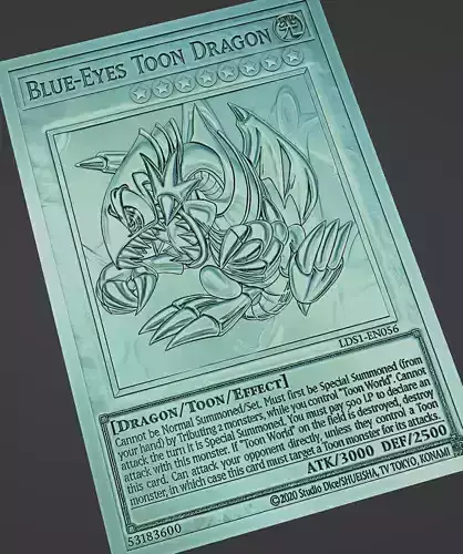 blue-eyes toon dragon - yugioh 3D print model