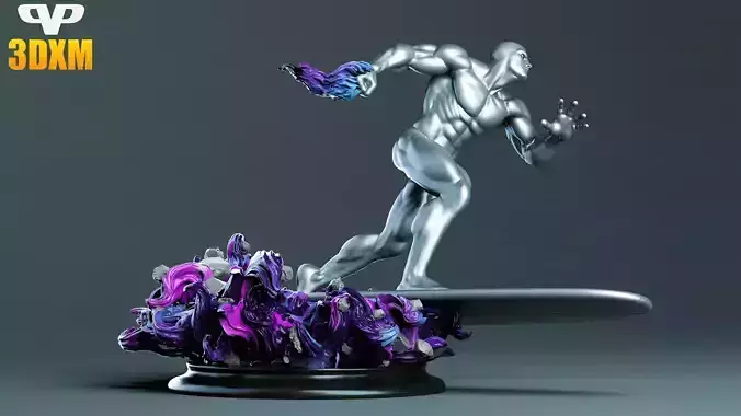 Silver Surfer STL for 3D Printing ChibiSTL 3DXM