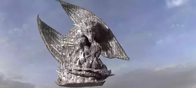 Desert Dragon Statue 3D model