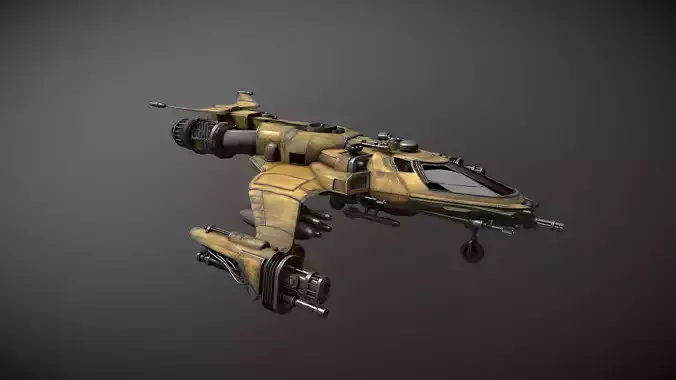 10Assault-craft spaceship 3D model