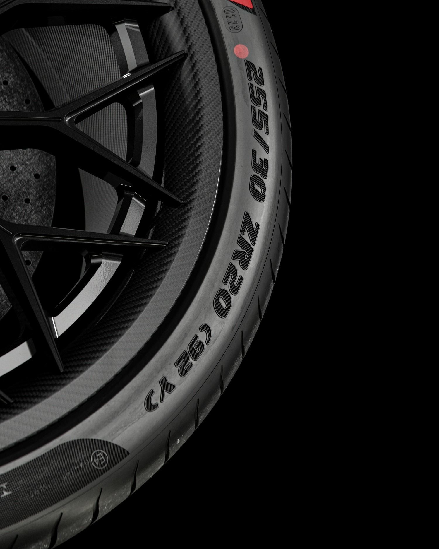 Pirelli P ZERO 255 30 ZR20 92Y Lambo Front 3D model_8