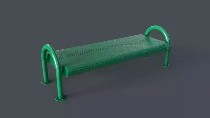 Metal Modern Bench 5 PBR Game Ready