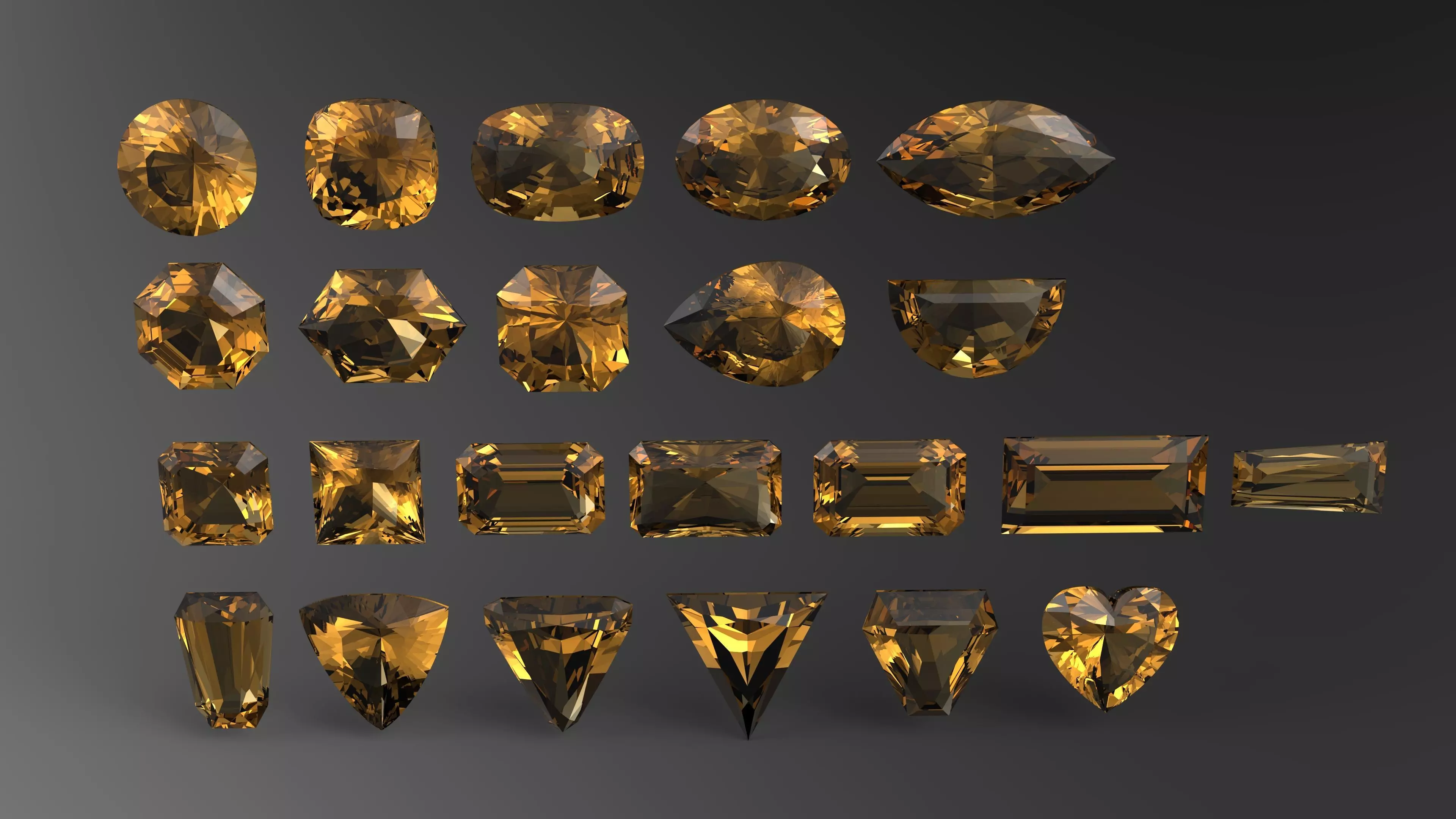 Diamonds group of 3D print model