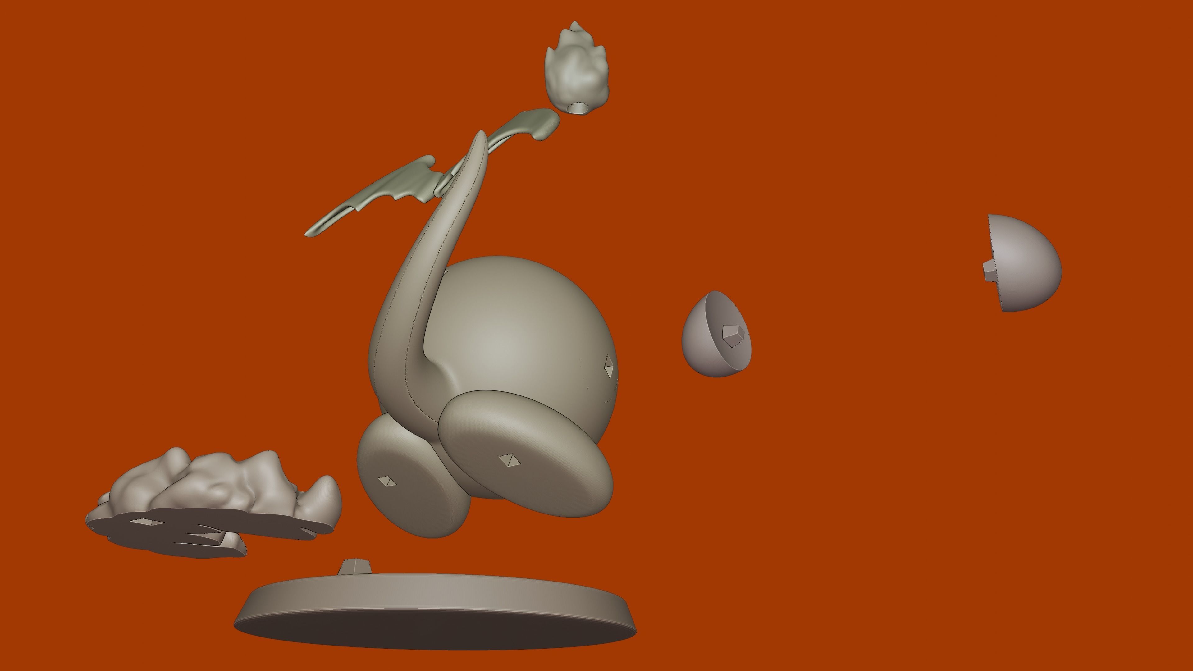 KIRBY - CHARIZARD POKEMON  3D print model_7
