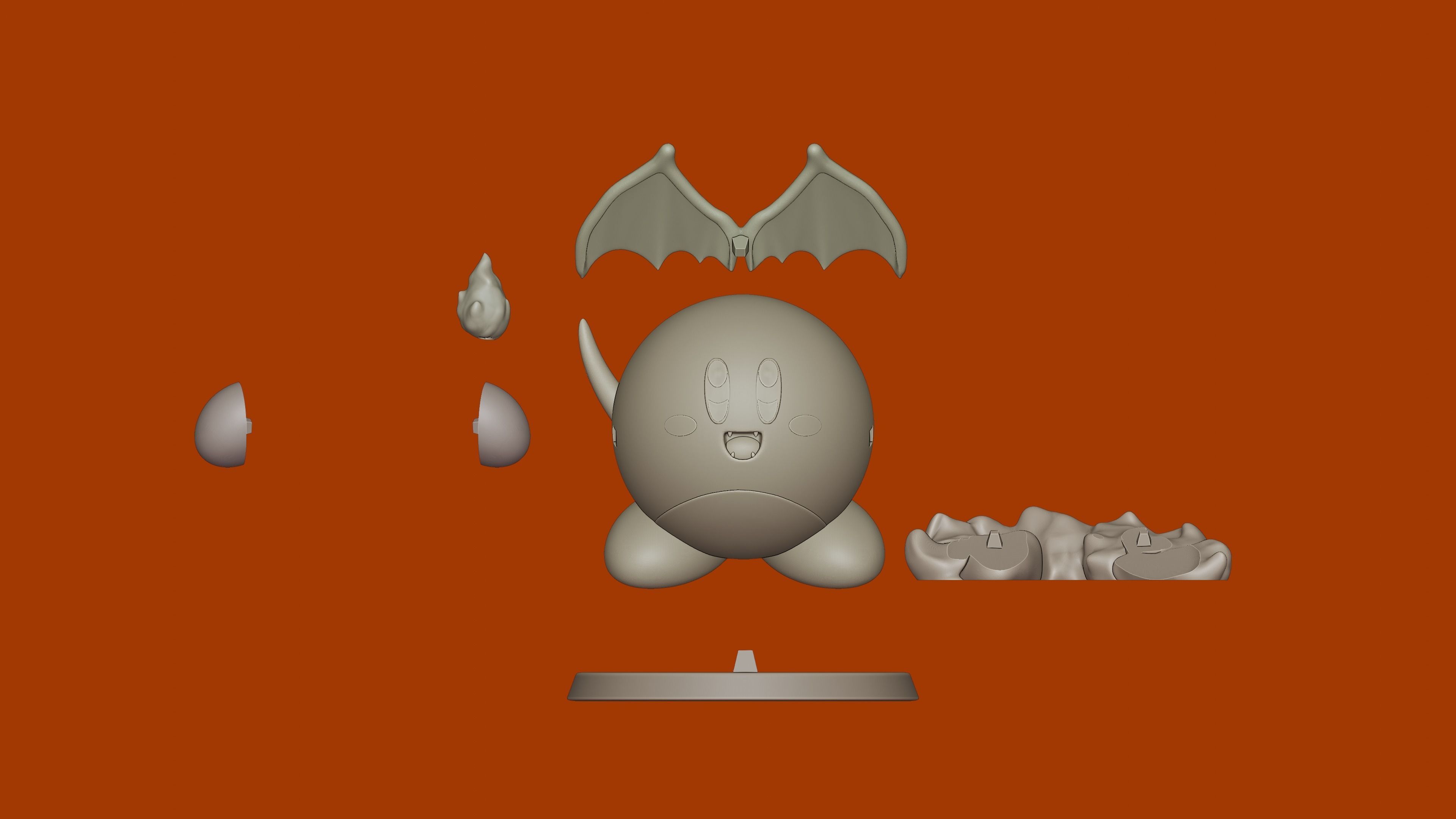 KIRBY - CHARIZARD POKEMON  3D print model_8
