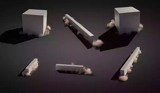 Dust Blow volume VDB animations