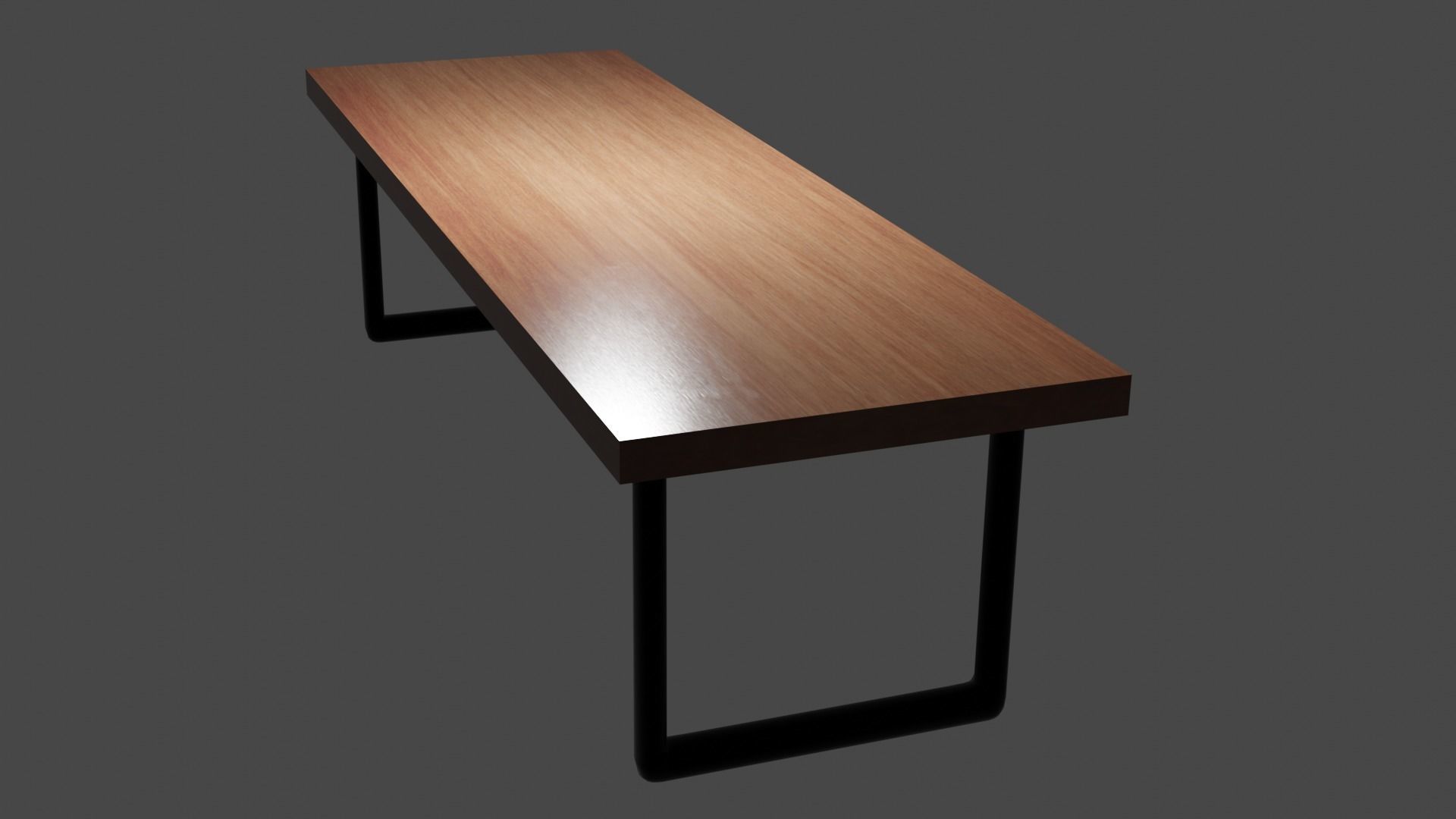 Simple Table Low-poly 3D model_2