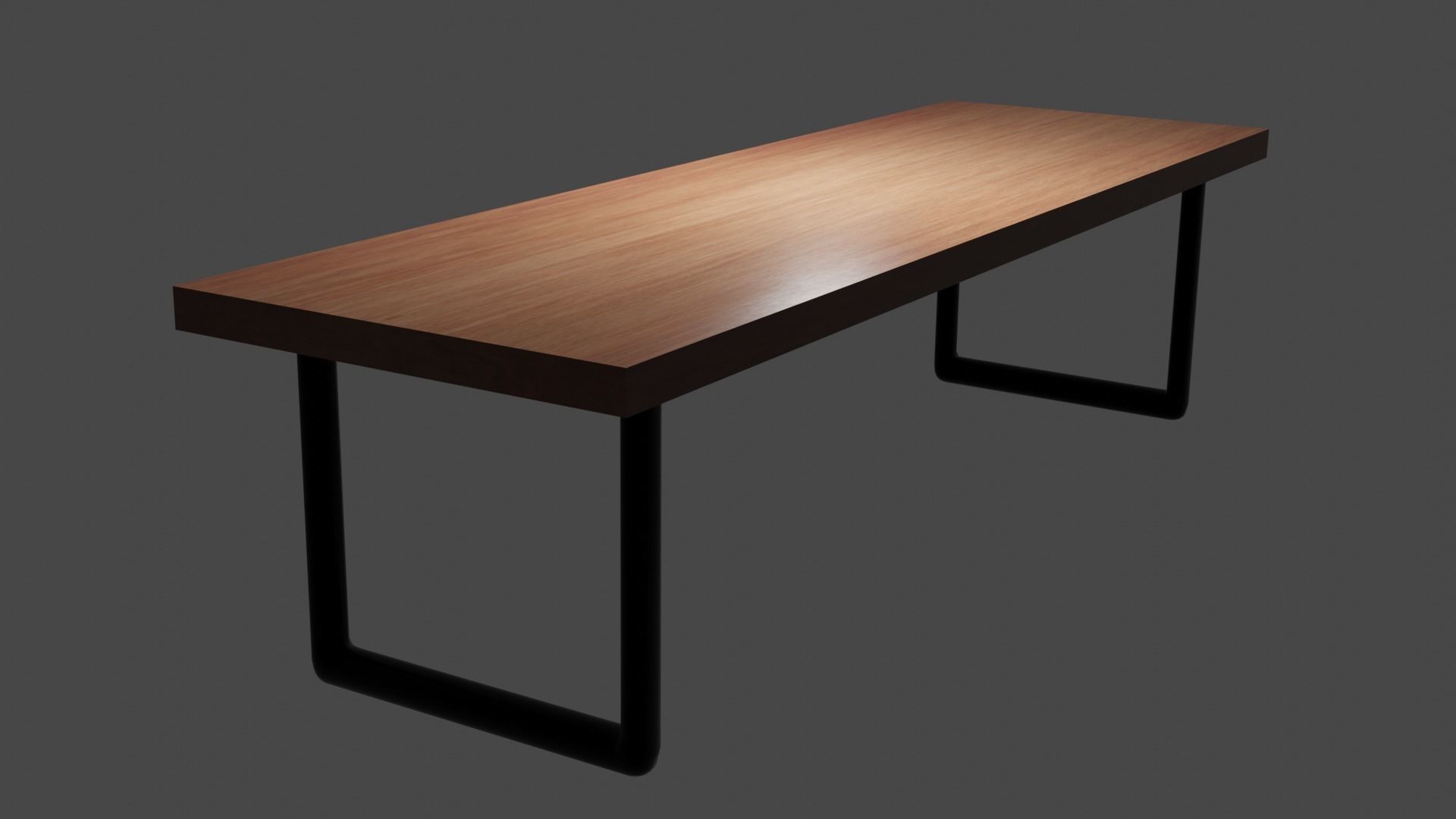 Simple Table Low-poly 3D model_1
