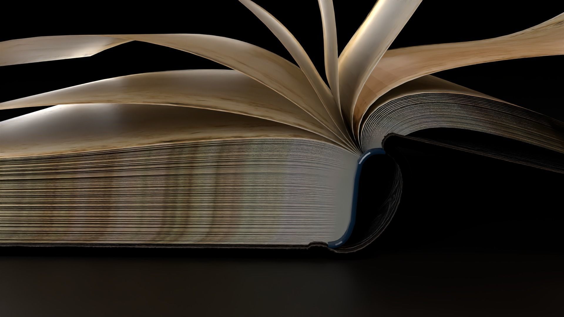 Old book with animation 3D model Low-poly 3D model_8