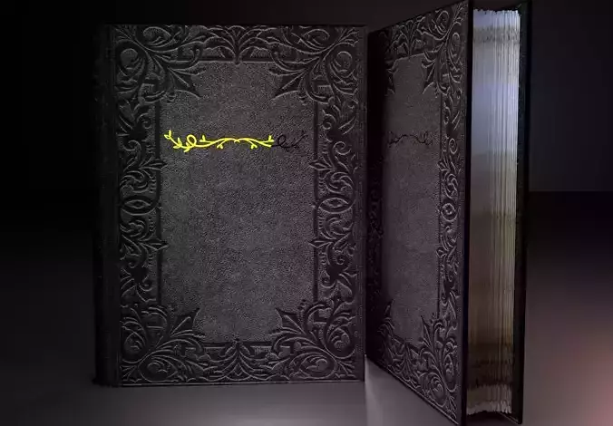 Old book with animation  3D model