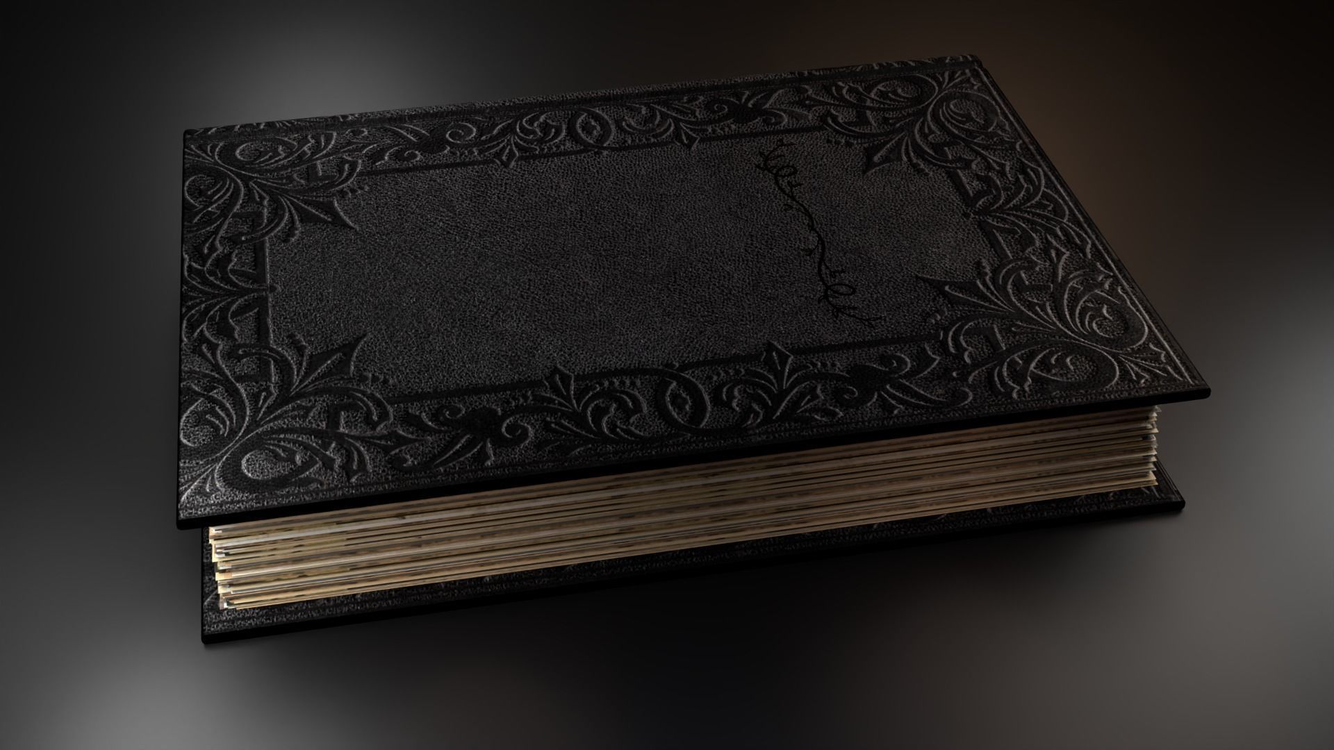 Old book with animation 3D model Low-poly 3D model_7