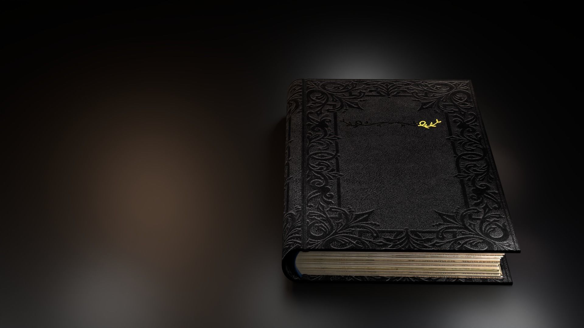 Old book with animation 3D model Low-poly 3D model_5