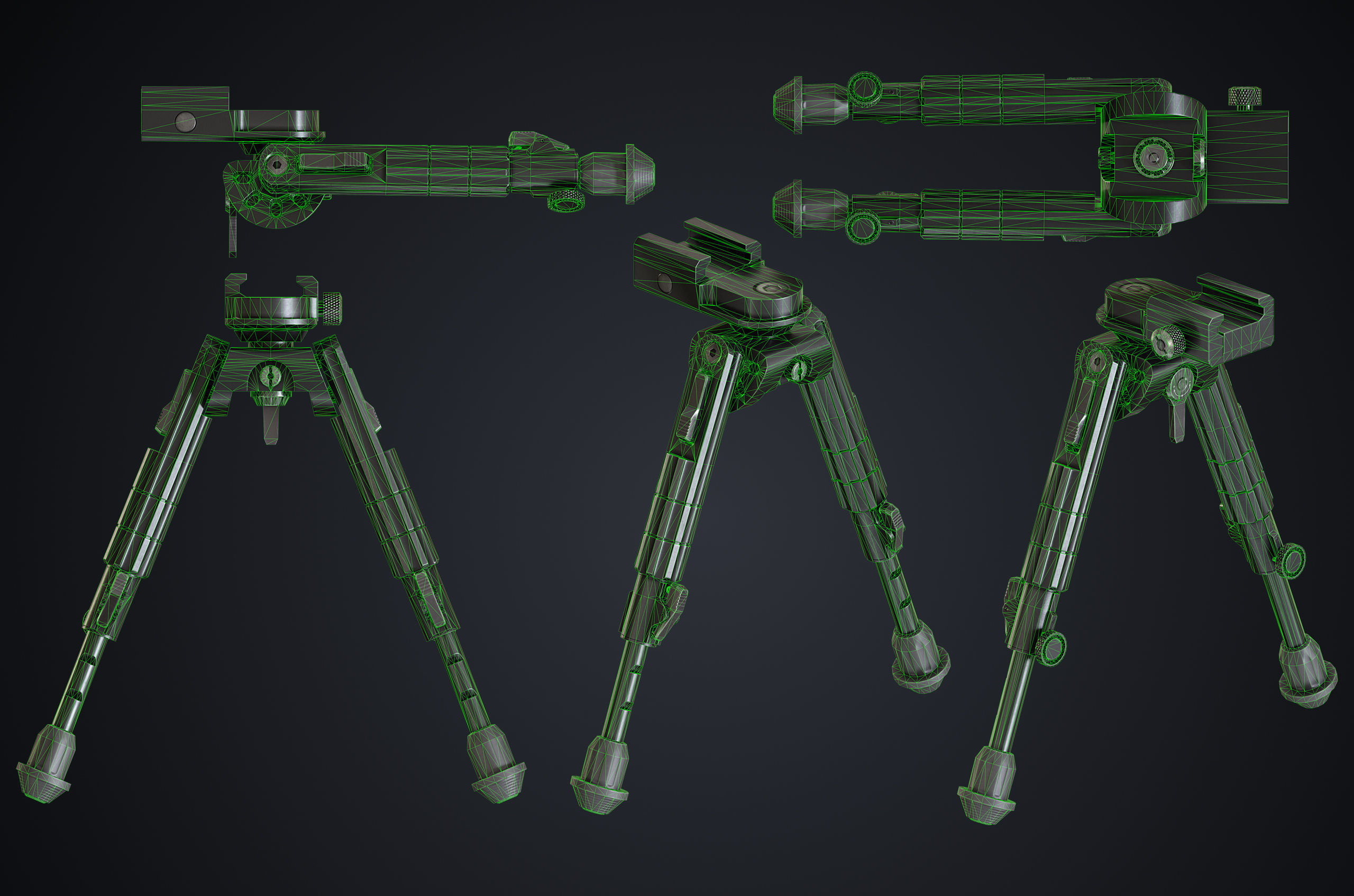 Hunting Rifle GameReady Low-poly 3D model_11