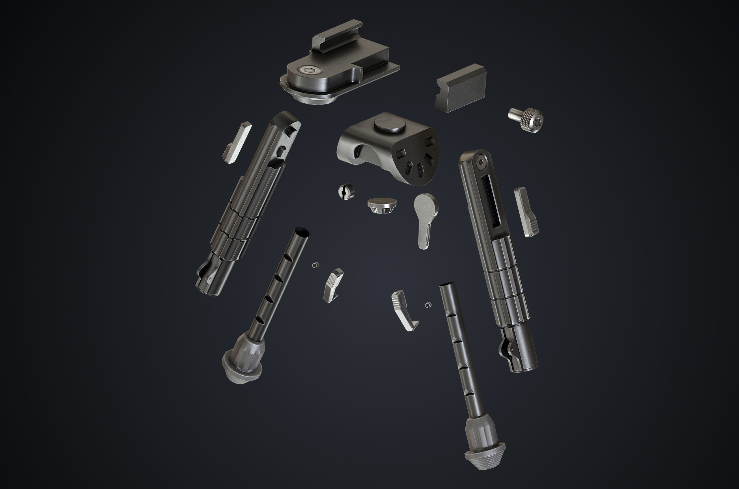 Hunting Rifle GameReady Low-poly 3D model_12