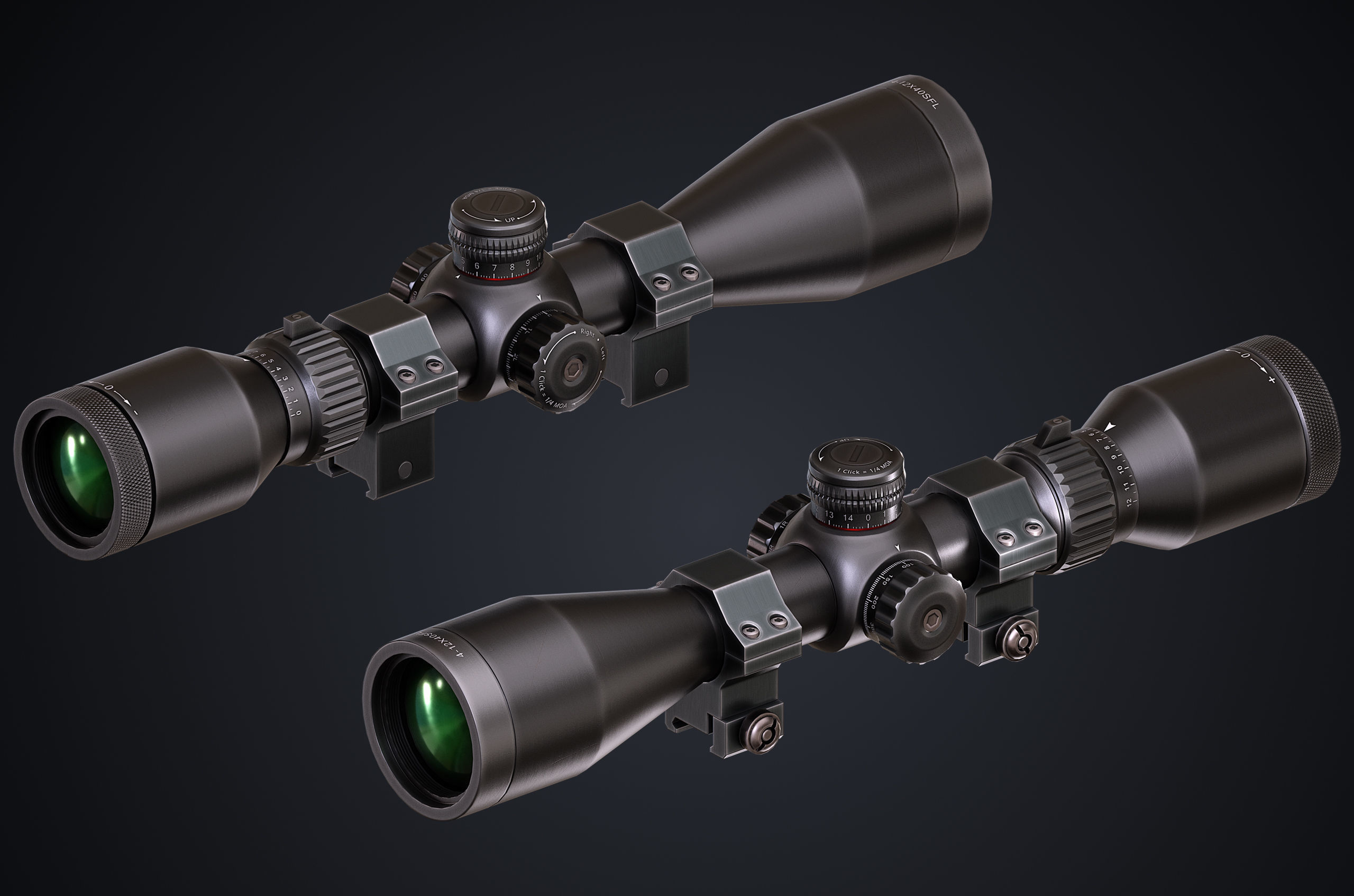 Hunting Rifle GameReady Low-poly 3D model_13