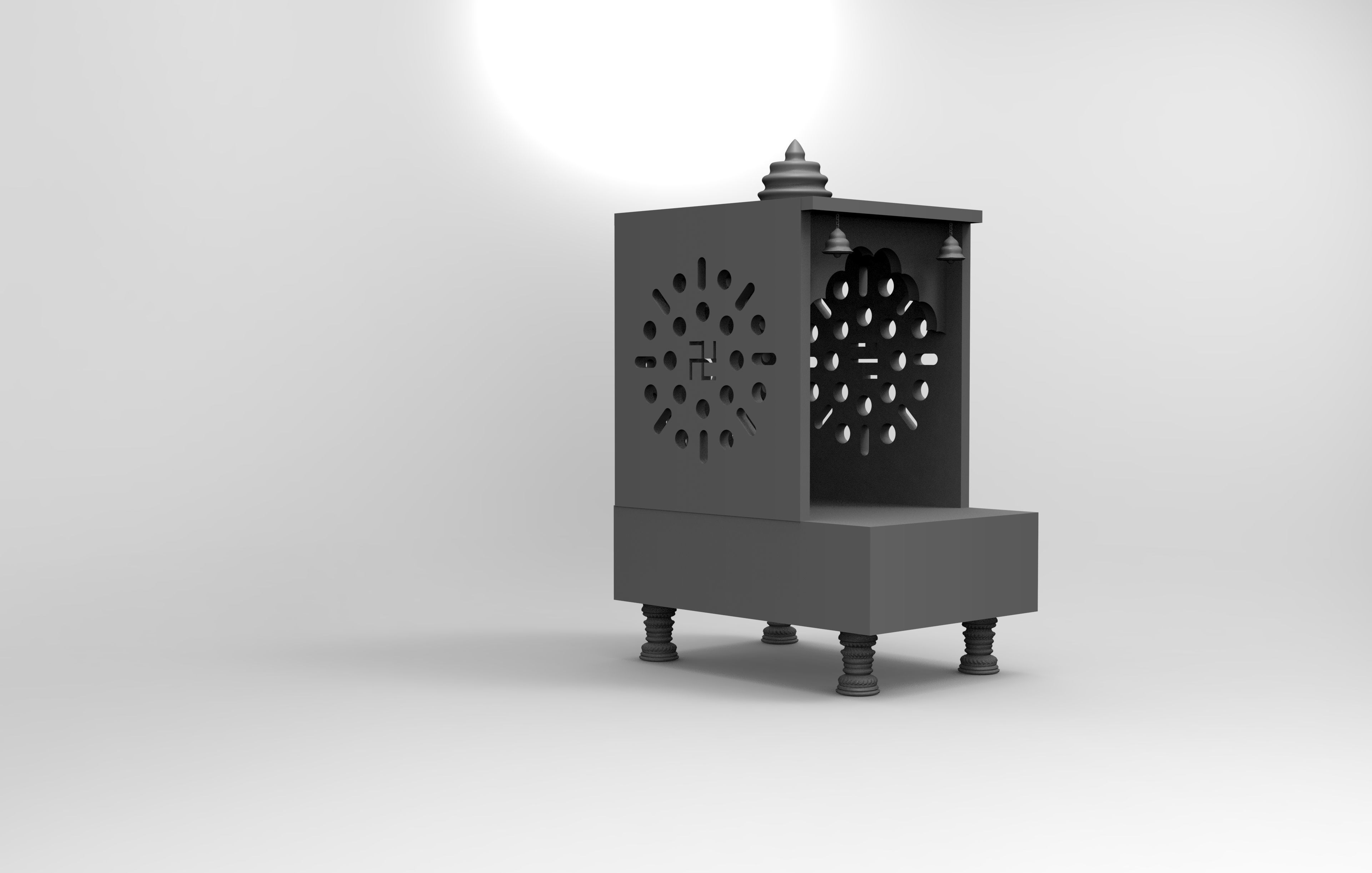 temple clock 3D print model_2