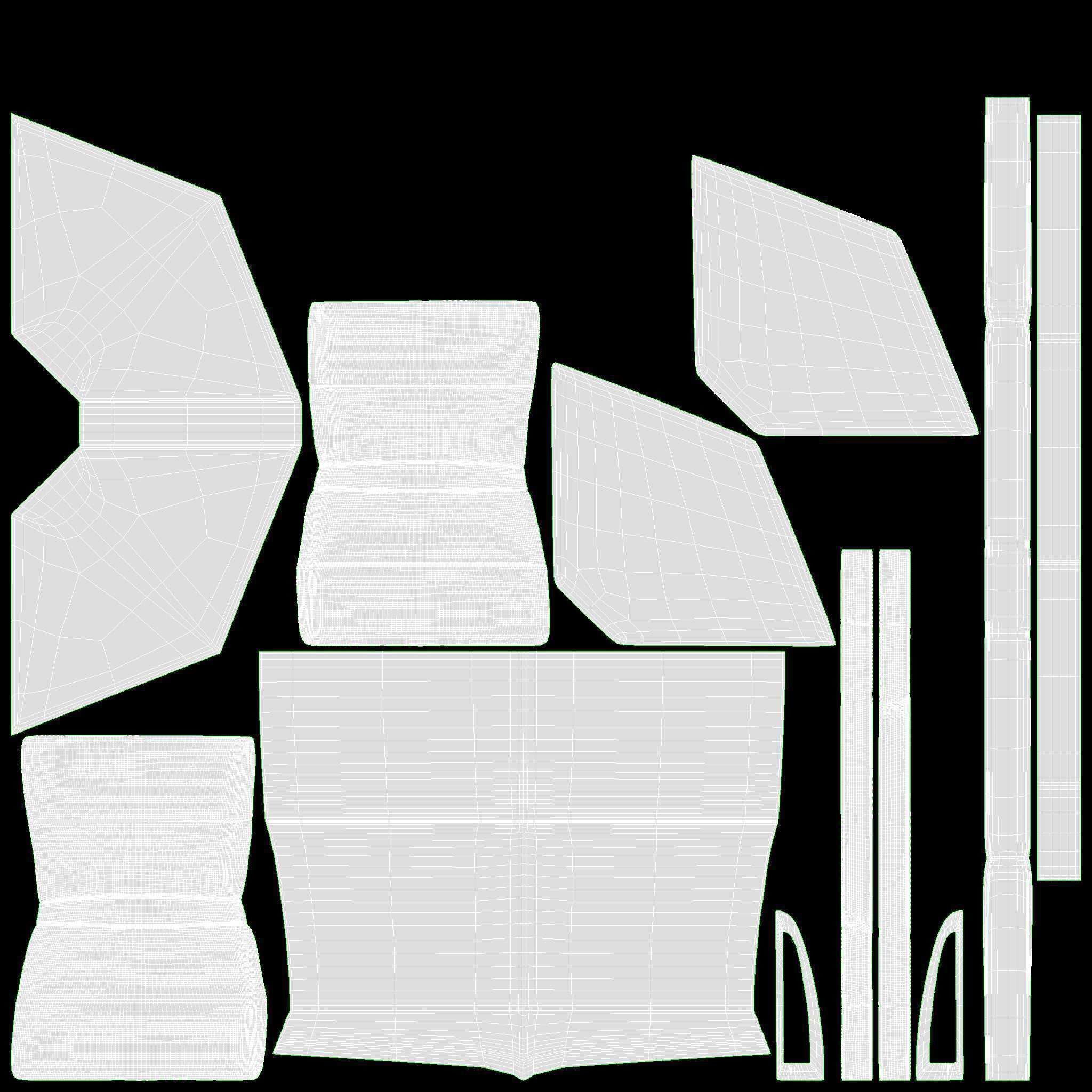 Curved Corner Unit Ercol Trieste 3D model_8