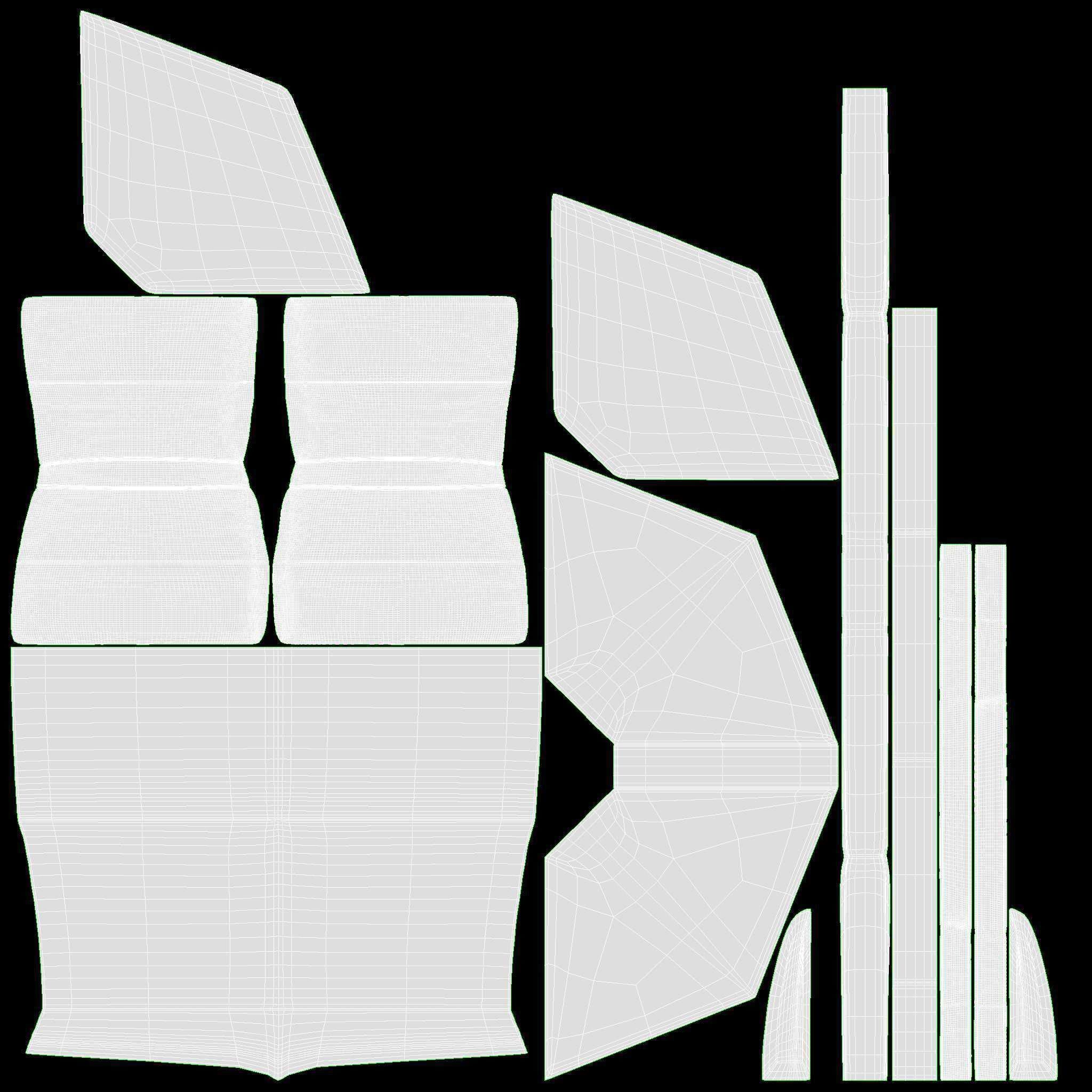 Curved Corner Unit Ercol Trieste 3D model_7