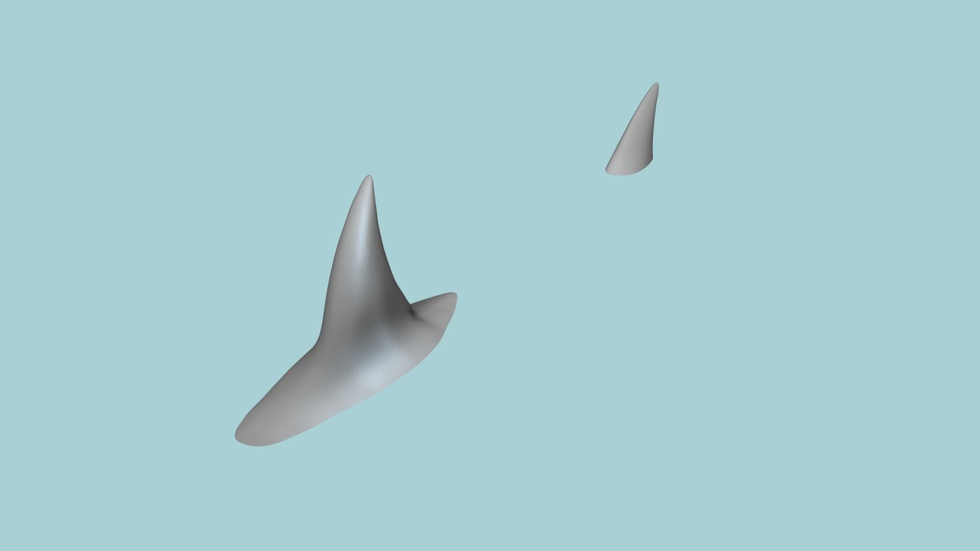 Shark Fin and Tail - Creative Decoration - STL Printable 3D print model_15