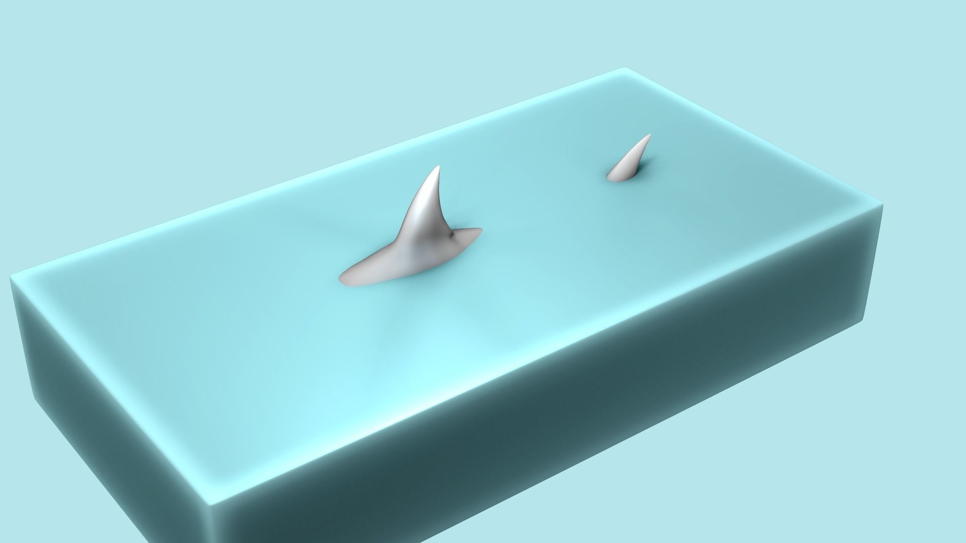 Shark Fin and Tail - Creative Decoration - STL Printable 3D print model_1