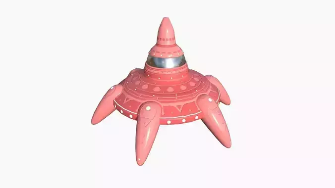 Alien Spaceship UFO G12 Cartoon - Sci Fi Spacecraft Design
