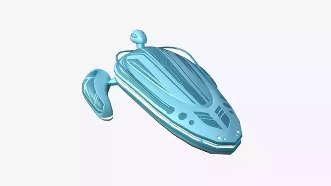 Alien Spaceship UFO H12 Cartoon - Sci Fi Spacecraft Design Low-poly 3D model