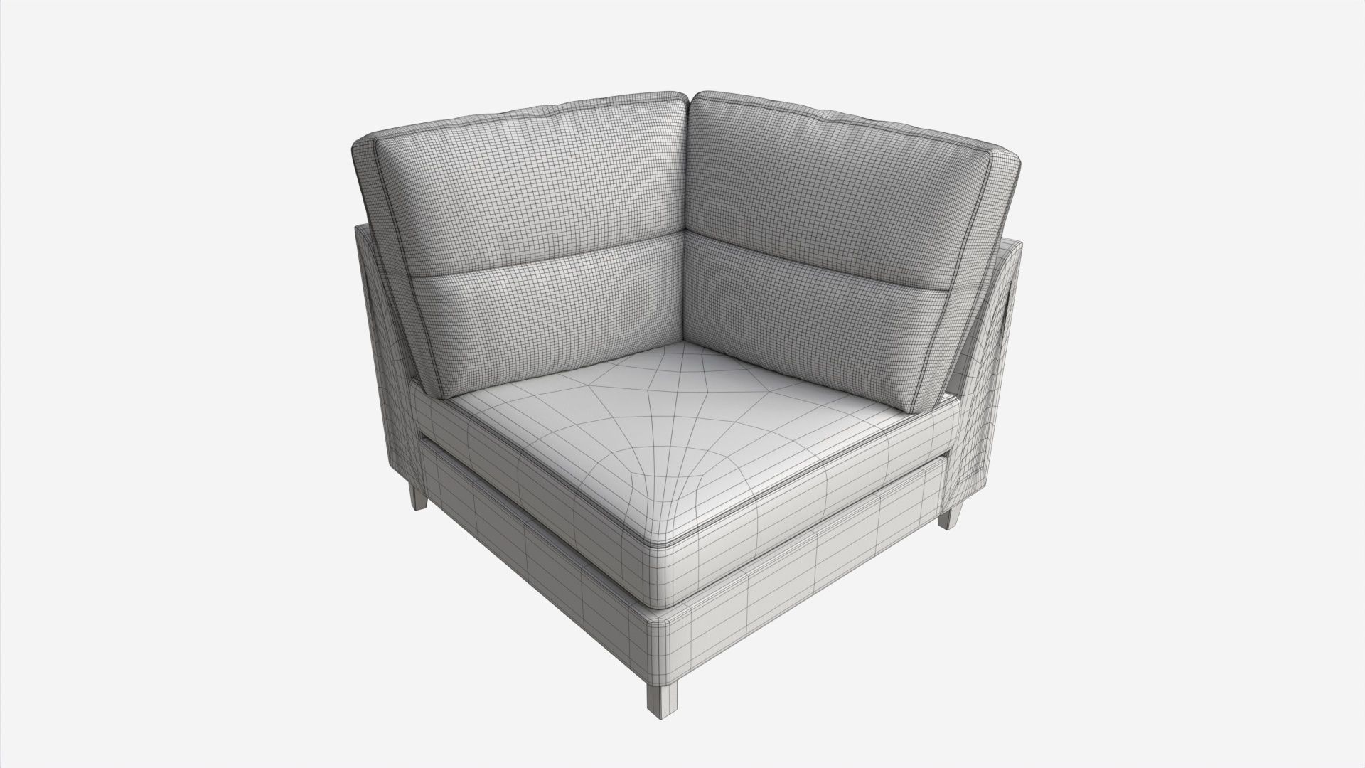 Square Corner Unit Ercol Trieste 3D model_5