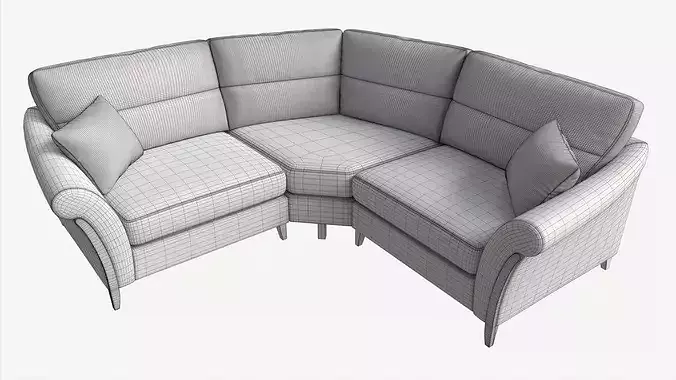 Module Corner Sofa Ercol Trieste 01 3D model 7