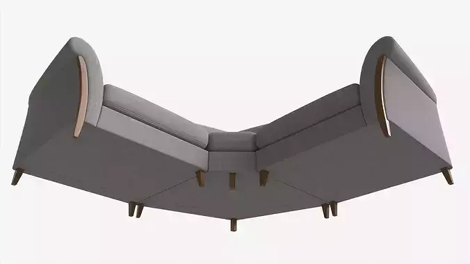 Module Corner Sofa Ercol Trieste 01 3D model 4