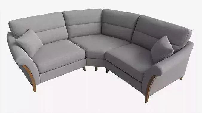 Module Corner Sofa Ercol Trieste 01 3D model 2