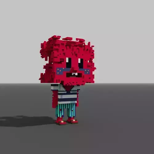 red robot 3D model